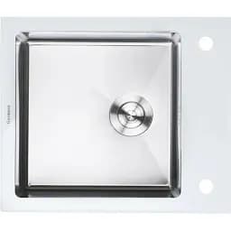 Кухонна мийка Platinum Handmade White Glass 600x510x200
