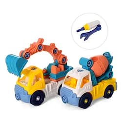 Конструктор на шурупах, строительная техника, 2 шт., 17 см, инструменты 23.5x31x7.5 см (в ассортименте)