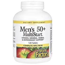 Мультивитамины для мужчин 50+ Men's 50+ Multi Start Natural Factors 120 таблеток