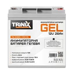 Акумуляторна батарея гелева 12В 26Аг Trinix TGL12V26Ah/20Hr GEL (44-00019) - мініатюра 2