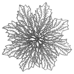 Ялинкова іграшка MIS LT Квітка Різдвяник павутинка-2 17х17х4 см срібний