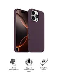 Силиконовый чехол для Apple iPhone 16 Pro Max, ICON2 Case, бордовый, противоударный, панель, защита всего корпуса, матовая поверхность Soft Touch, выступает над дисплеем, совместим с защитными стеклами и пленками, с микрофиброй, ArmorStandart (ARM81307) - мініатюра 3