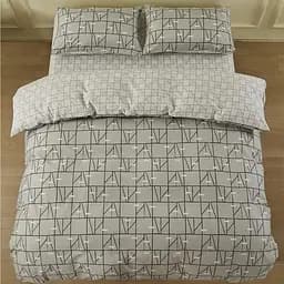 Комплект постільної білизни Ardesto Gloria Геометрія полуторний євро сірий (ART1622PG)