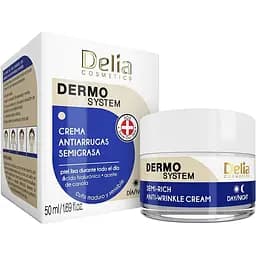 Крем для обличчя Delia Cosmetics Dermo System Semi-Rich Anti-Wrinkle Cream 50 мл - мініатюра 2