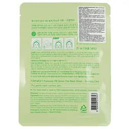 Маска тканинна для обличчя Tony Moly Pureness 100 Green tea Зелений чай 21 мл - мініатюра 2