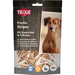 Ласощі для собак Trixie Premio Fish Rabbit Stripes з кроликом та тріскою 100 г