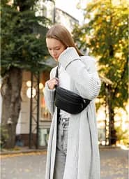 Жіноча сумка на пояс бананка шкіряна Sambag 31х12х5 см 000305464 - мініатюра 2