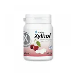 Льодяники з ксилітолом Xylitol Drops в банці, вишня 26 шт Miradent