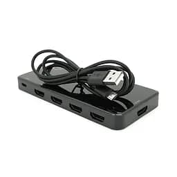 HDMI свіч Veggieg V-HD05 4kx2k, 5x1 портів, з USB-кабелем і пультом дистанційного керування, Black, Blister - мініатюра 5