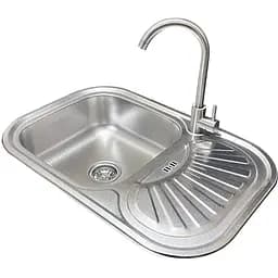 Комплект мийка + змішувач Romzha Stela Satin (A)