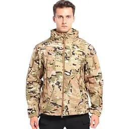 Водонепроникна тактична куртка SOFTSHELL із флісом Solve Multicam KT6000806 розмір S