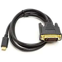 Кабель PowerPlant USB Type-C 3.1 - DVI (24+1) (M), 1 м