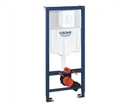Інсталяція для унітаза Grohe Rapid SL 38722001 + овальна кнопка Skate Air біла 30412