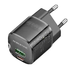 МЗП Borofone BN17 Sunlight PD20W+QC3.0 (1USB-A/1C) Transparent black - мініатюра 2