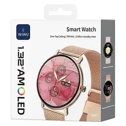 Смарт-годинник WiWU SW07 Smart sports watch call version Gold - мініатюра 3