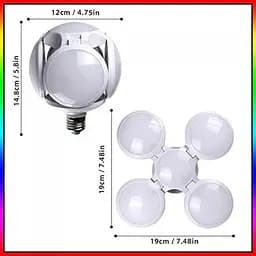 Лампочка люстра світлодіодна розкладна LED-лампа 40 Вт 220 В E27 Football UFO Lamp білий - мініатюра 3