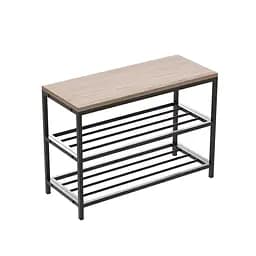 Банкетка універсальна Ferrum-decor Слайм 45x63x26 чорний ДСП Дуб Сан-Марино 16мм (FRD-104071)