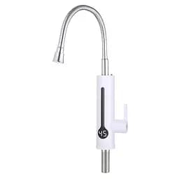 Проточный водонагреватель для кухни гибкий излив термопредохранитель датчик температуры 3,3 кВт белый Wezer SDR-F8TR