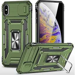 Чохол Epik ударостійкий Camshield Army Ring для Apple iPhone X/XS 5.8 Оливковий/Army Green