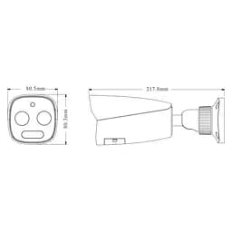 Тепловізійна IP-відеокамера TVT TD-5422E1-VT(3/PE) Thermal 256x192 f=3.2mm Optical 5Mp f=4mm (77-00314) - мініатюра 2