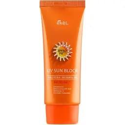 Крем сонцезахисний водостійкий для обличчя з алое екстрактом Ekel UV Sun Block Cream SPF50/PA+++ 70 ml - мініатюра 2