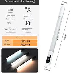 Сенсорний світильник LED з датчиком руху MZ-L2901 Pro (29*27*380mm) White - мініатюра 2