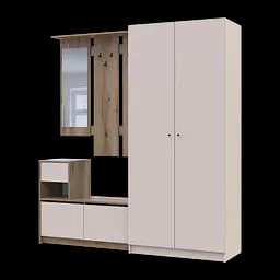 Передпокій Doros Бела та шафа Промо Дуб Евок/Кашемір 2 ДСП 190х48х204 (42005330) - мініатюра 5