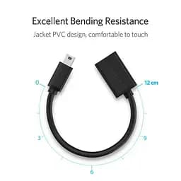 Кабель адаптер для компьютера Ugreen US249 Mini USB Male to USB Female OTG Cable (10383) - мініатюра 2