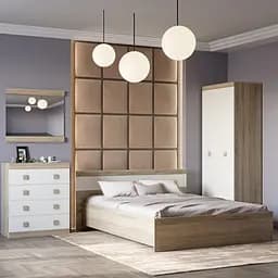 Спальня Еверест Соната Комплект 14 (модульна - 4 елементи) дуб сонома/білий (EVR-2620)