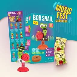 Уцінка. Цукерки дитячі натуральні Bob Snail Равлик Боб яблучно-грушеві 20 г + іграшка - мініатюра 5