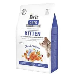 Корм сухой для котят Brit Care Cat Grain Gentle Digestion Strong Immunity для крепкого иммунитета с лососем 400 г