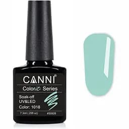 Гель-лак Canni Colorit 1018 ніжно-бірюзовий 7.3 мл - мініатюра 2