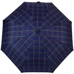Женский складной зонтик механический Happy Rain 100 см синий