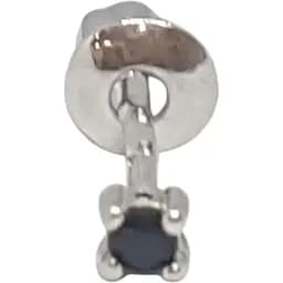 Срібна моносережка пуссета Dear з фианитом. 3004.10С