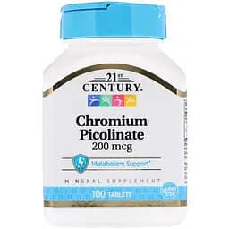 Хром Піколінат 21st Century 200 мкг 100 таблеток