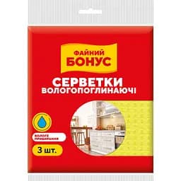 Серветки Бонус целюлоза 3 шт