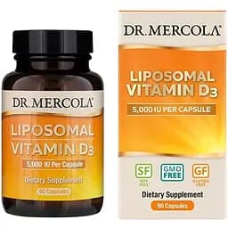 Витамины и минералы Dr. Mercola Liposomal Vitamin D3 5000 IU, 90 капсул