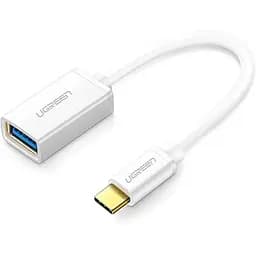 Адаптер Ugreen US154 USB Type-C Male to USB 3.0 Female OTG Adapter білий (30702)