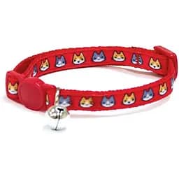 Нашийник для кота Croci Catmania Manga нейлоновий зі дзвінком 23-35x1 см червоний