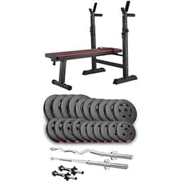 Набір Hop-Sport Premium з лавою HS-1080 штангами та гантелями 105 кг