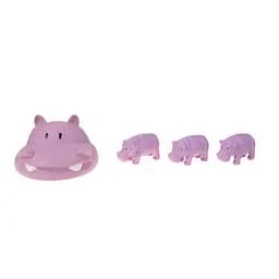 Пищалка Резиновое животное B-331 4шт в сетке Бегемот