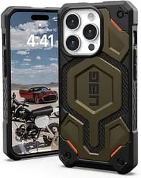 Чохол-накладка Urban Armor Gear Monarch Pro Magsafe для Apple iPhone 15 Pro Kevlar Elemental Green (11422111397B) - мініатюра 2