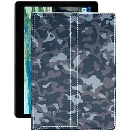 Чехол StatusCASE из экокожи для планшета MIXzo ME1030 4G Хаки-синий