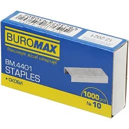 Скоби для степлерів Buromax Jobmax №10 1000 шт. (BM.4401)