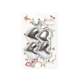 Зажим детский для волос "Сердечко" T18547 (серебряный)