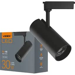 Светильник трековый Videx LED 30W 4100K черный (VL-TR04-304B)