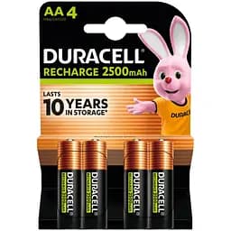 Акумулятор Duracell AA HR6 2500mAh * 4 (5000394057203 / 5007308) - мініатюра 2