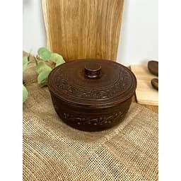 Супник керамічний (глиняний) різьблений Декор 1.8 л