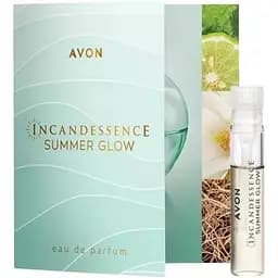 Открытка с пробным образцом Incandessence Summer Glow парфюмированная вода для нее Avon 0.6 мл