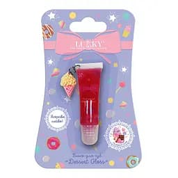 Блиск для губ Lukky Dessert gloss кораловий з ароматом цукерок (T26210)